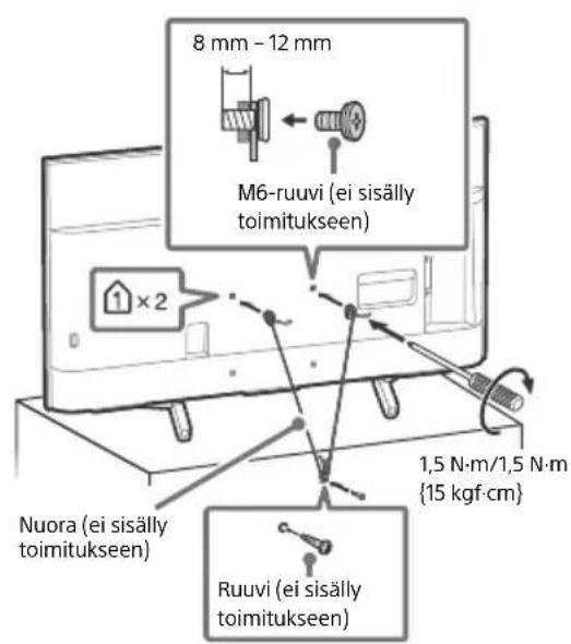 SONY KD65XF8505 - Kaatumisen estäminen - 6