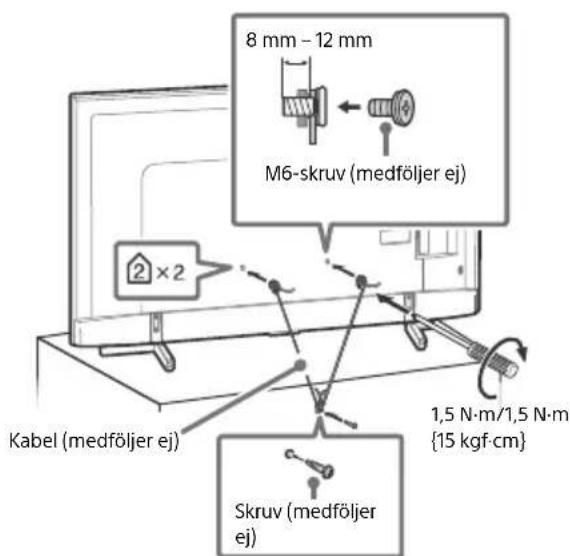 SONY KD65XF8505 - Forebyggande av fall - 2