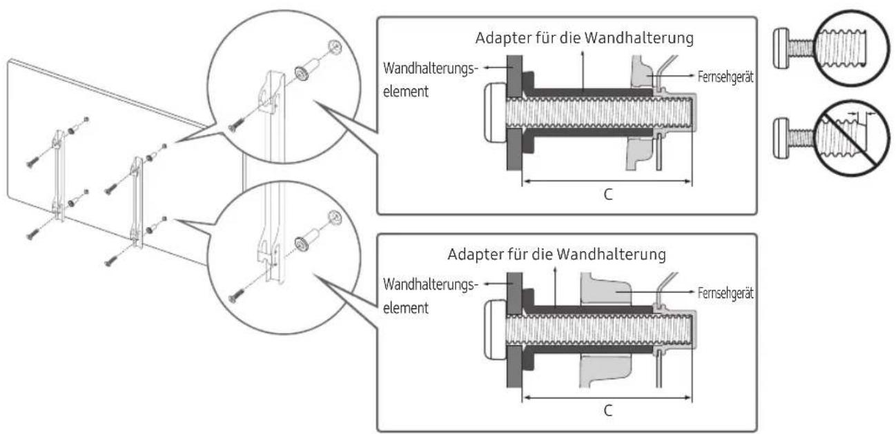 SAMSUNG UE43NU7120 - Montieren des Gerats an der Wand - 2