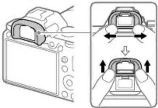 SONY Alpha A7R III - To remove the eyepiece cup - 1