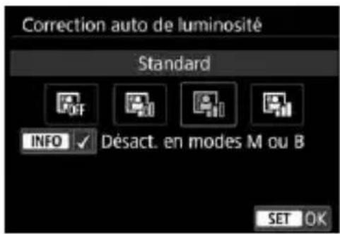 CANON EF 24105mm f4L IS II USM - Sélectionnez [correction auto de luminosité]. - 1