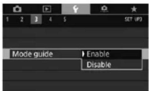 CANON EF 24105mm f4L IS II USM - Select [Mode guide]. - 1
