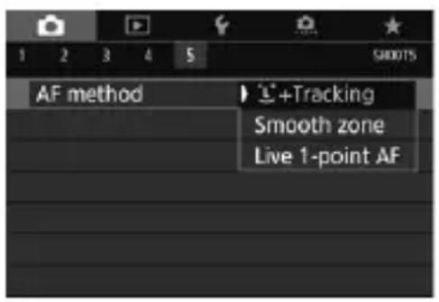 CANON EF 24105mm f4L IS II USM - Selecting the AF Method - 1