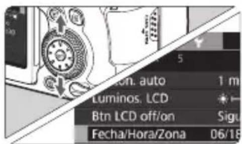 CANON EF 24105mm f4L IS II USM - Bajo la ficha [2], selezione [Fecha/Hora/Zona]. - 1