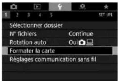CANON EF 24105mm f4L IS II USM - MENU formatage de la carte - 2