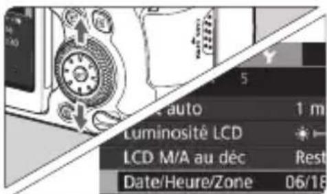 CANON EF 24105mm f4L IS II USM - Dans l'onglet [♀2], sélectionnez [date/heure/zone]. - 1