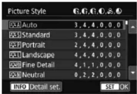 CANON EF 24105mm f4L IS II USM - Select [Picture Style]. - 1