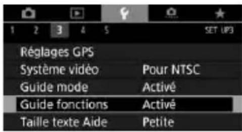 CANON EF 24105mm f4L IS II USM - Réglage du guide des fonctions - 1