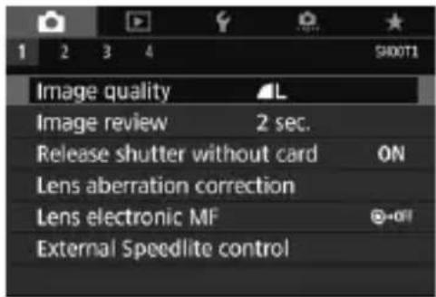 CANON EF 24105mm f4L IS II USM - MENU Setting the Image-Recording Quality - 1