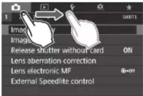CANON EF 24105mm f4L IS II USM - Sample Screen (Menu screen) - 1