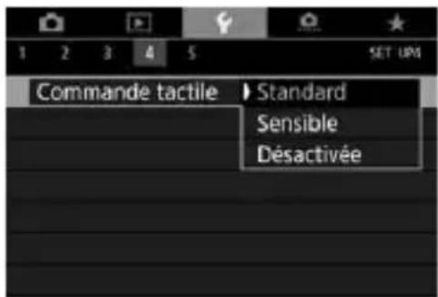 CANON EF 24105mm f4L IS II USM - Sélectionnez [commande tactile]. - 1