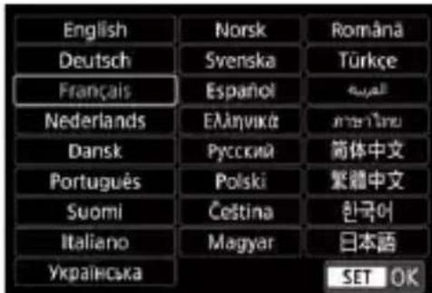 CANON EF 24105mm f4L IS II USM - Dans l'onglet [2], sélectionnez [langue] - 2