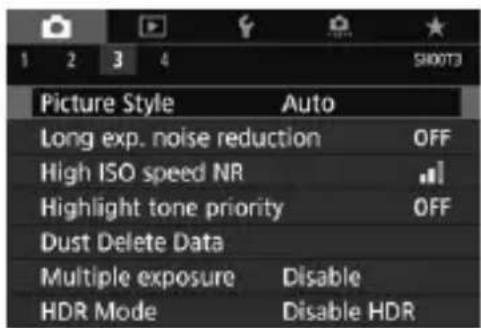 CANON EF 24105mm f4L IS II USM - MENU Selecting a Picture Style - 1
