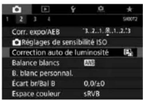 CANON EF 24105mm f4L IS II USM - MENU correction automatique de luminosité et du contraste - 1