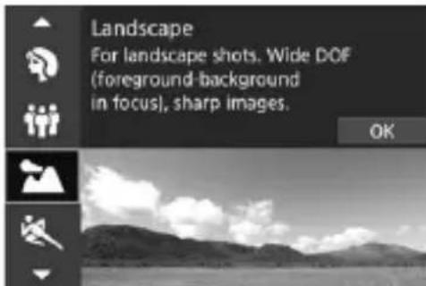 CANON EF 24105mm f4L IS II USM - Select [Choose scene]. - 1