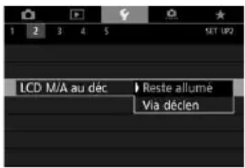CANON EF 24105mm f4L IS II USM - MENU activation/désactivation du moniteur LCD - 1