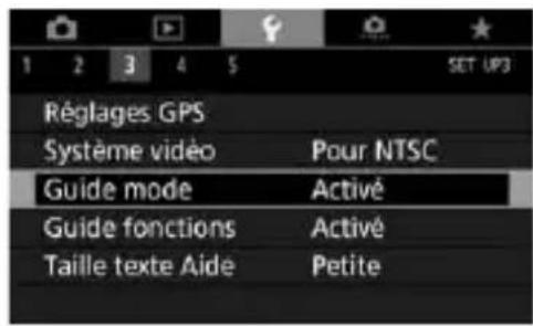 CANON EF 24105mm f4L IS II USM - Réglage du guide des modes de prise de vue - 1
