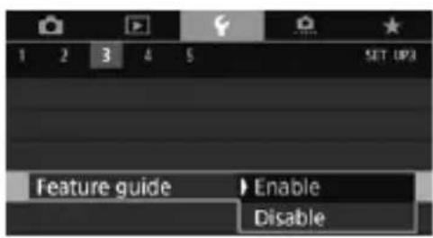 CANON EF 24105mm f4L IS II USM - Select [Feature guide]. - 1