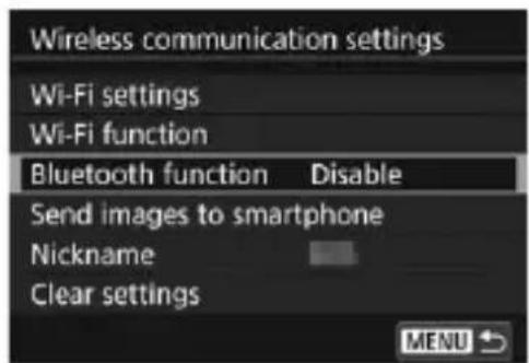 CANON EF 24105mm f4L IS II USM - Select [Wireless communication settings]. - 1