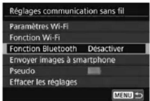 CANON EF 24105mm f4L IS II USM - Sélectionnez [réglages communication sans fil]. - 1