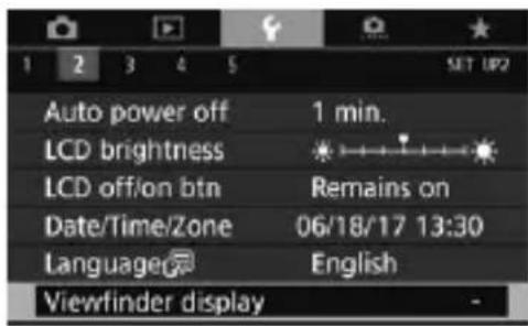 CANON EF 24105mm f4L IS II USM - MENU Displaying the Electronic Level in the Viewfinder - 1