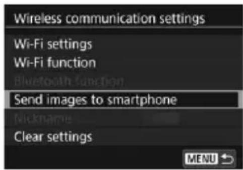 CANON EF 24105mm f4L IS II USM - Selecting [Send images to smartphone] to Send Images - 2