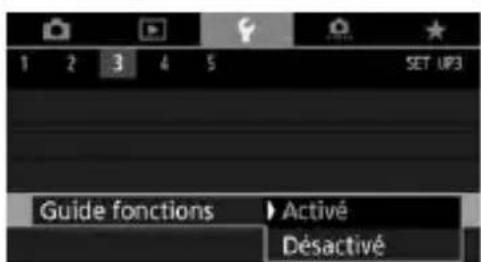 CANON EF 24105mm f4L IS II USM - Sélectionnez [guide fonctions]. - 1