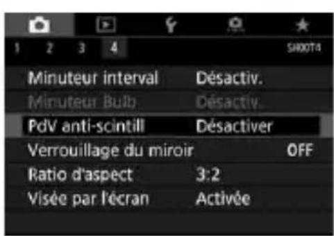 CANON EF 24105mm f4L IS II USM - MENU réduction du scintillement - 1