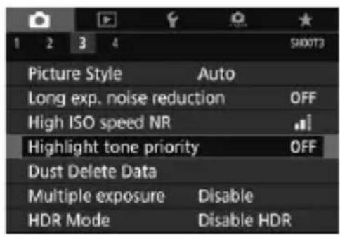 CANON EF 24105mm f4L IS II USM - MENU Highlight Tone Priority - 1