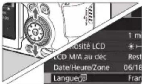 CANON EF 24105mm f4L IS II USM - Dans l'onglet [2], sélectionnez [langue] - 1