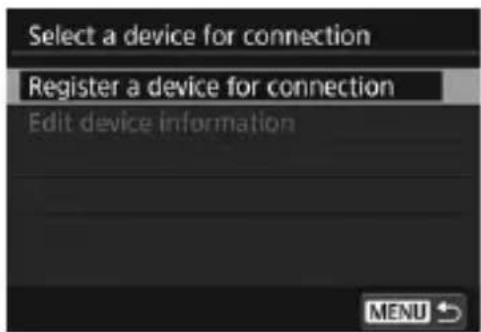 CANON EF 24105mm f4L IS II USM - Select [ ] (Connect to smartphone). - 1