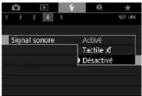 CANON EF 24105mm f4L IS II USM - MENU désactivation du signal sonore - 1