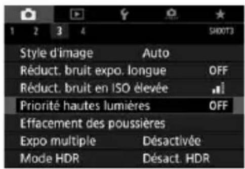 CANON EF 24105mm f4L IS II USM - MENU priorité haute lumières - 1