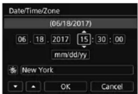 CANON EF 24105mm f4L IS II USM - Set the time zone. - 5