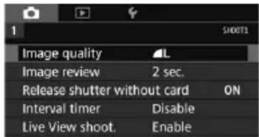 CANON EF 24105mm f4L IS II USM - Basic Zone Modes Menu Screen - 2