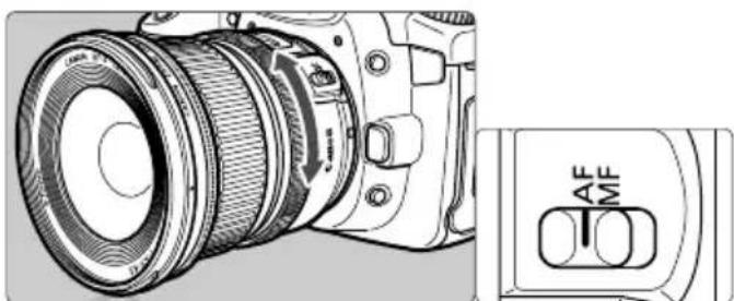CANON EFS 1022mm f3.54.5 USM - Sélection du mode de mise au point - 1