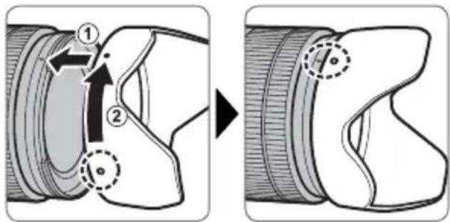 FUJIFILM XF 1024mm f4.0 OIS - Montera motljusskyddet - 1