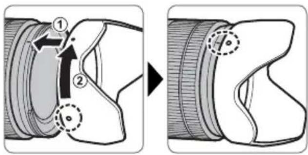FUJIFILM XF 1024mm f4.0 OIS - Anbringen der Sonnenblende - 1