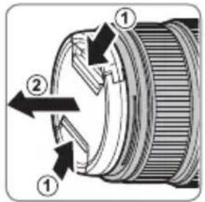 FUJIFILM XF 50140mm - Suojusten poistaminen - 1
