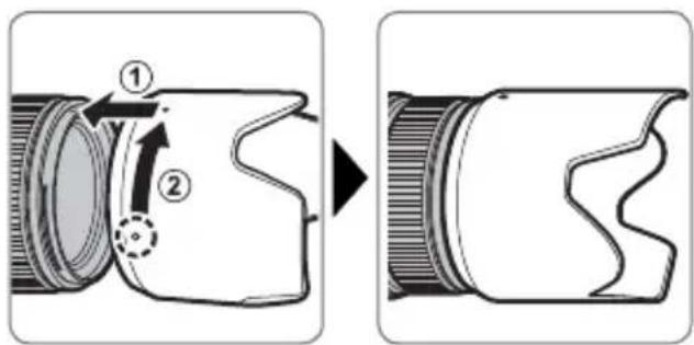 FUJIFILM XF 50140mm - Montering af modlysblænden - 1