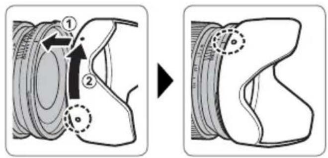 FUJIFILM XF 16mm f1.4 - Vastavalosuojuksen kiinnittäminen - 1