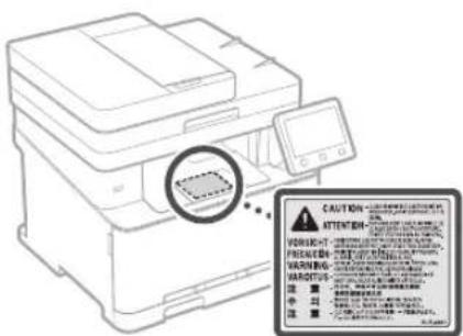 CANON iSENSYS MF633Cdw - Etiqueta de seguretat del làser - 1
