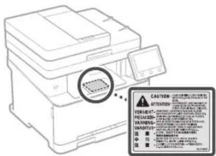CANON iSENSYS MF633Cdw - Етикетка з правилами безпеки під час роботи з лазером - 1