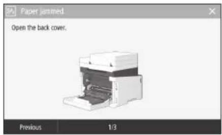 CANON iSENSYS MF633Cdw - Paper Jams Have Occurred - 1