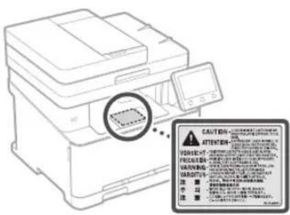 CANON iSENSYS MF633Cdw - Etichetta sicurezza laser - 1