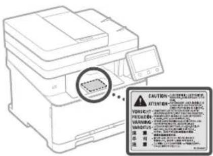CANON iSENSYS MF633Cdw - Etiqueta de segurança do laser - 1
