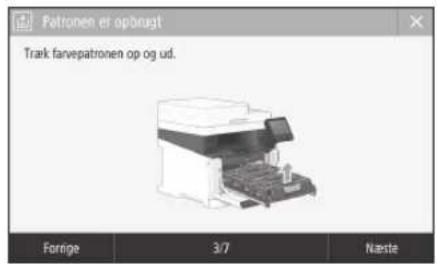 CANON iSENSYS MF633Cdw - Udskiftning af tonerpatronen - 1