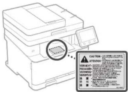 CANON iSENSYS MF633Cdw - Laserveiligheidslabel - 1
