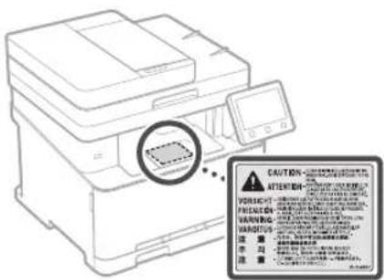 CANON iSENSYS MF633Cdw - Etiquette de sûreté du laser - 1