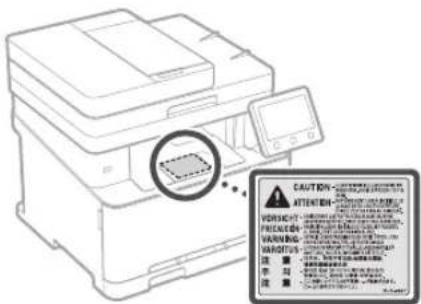 CANON iSENSYS MF633Cdw - Laserraren segurtasun-etiketa - 1